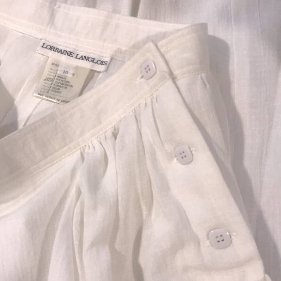 NWT Vintage Lorraine Langlois 100% Cotton High Waist Skirt 10 - Picture 9 of 13